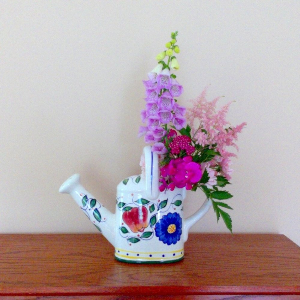 Ceramic Watering Can Vase 1.5 quart